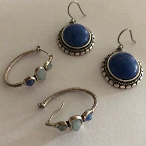 Lucky Brand Tarnished Silver earring set
